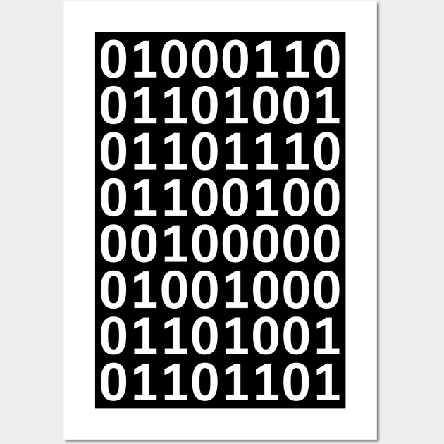 Secret Binary Code - Dark Wall Art by MaximumLimit